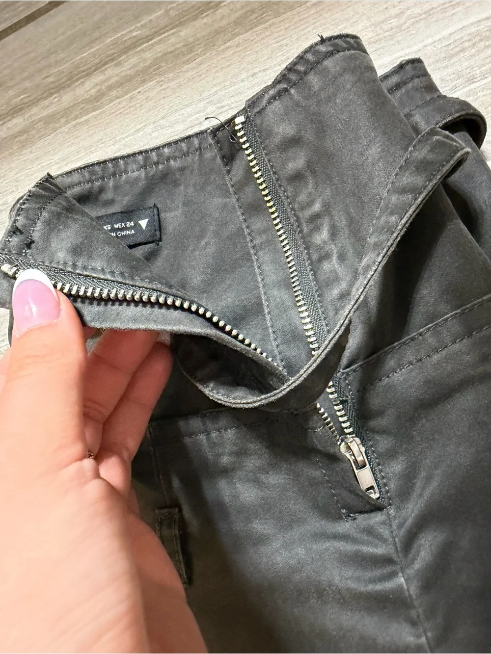 Zara Black Pleated Mini Skirt with Slim Belt